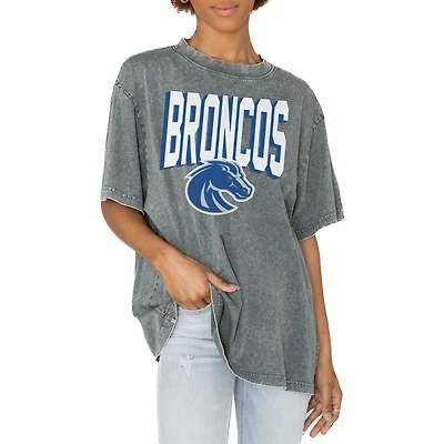 Women's Gameday Couture Gray Boise State Broncos Solid Defense Oversized T-Shirt