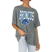 Women's Gameday Couture Gray Boise State Broncos Solid Defense Oversized T-Shirt