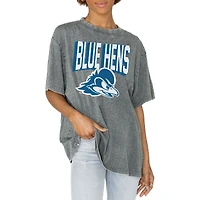 Women's Gameday Couture Gray Delaware Fightin' Blue Hens Solid Defense Oversized T-Shirt