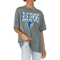 Women's Gameday Couture Gray DePaul Blue Demons Solid Defense Oversized T-Shirt