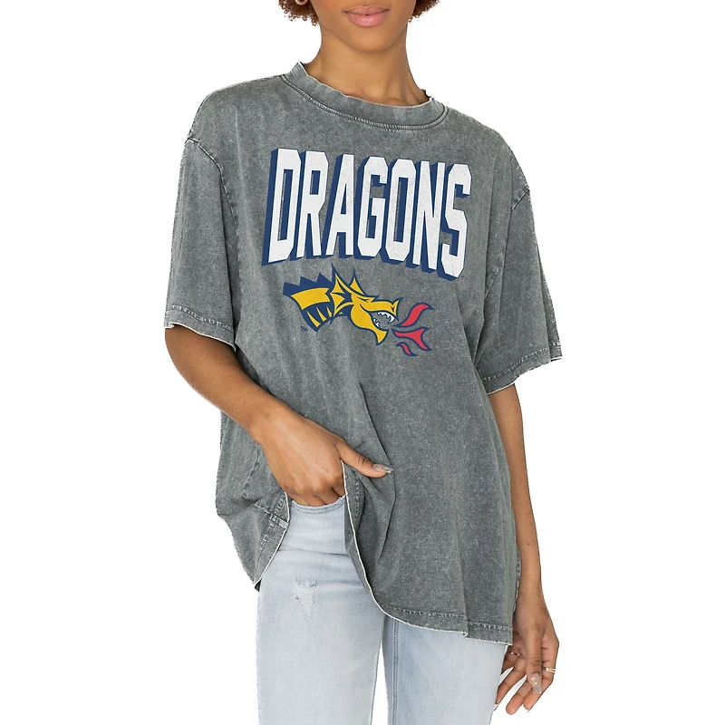 Women's Gameday Couture Gray Drexel Dragons Solid Defense Oversized T-Shirt