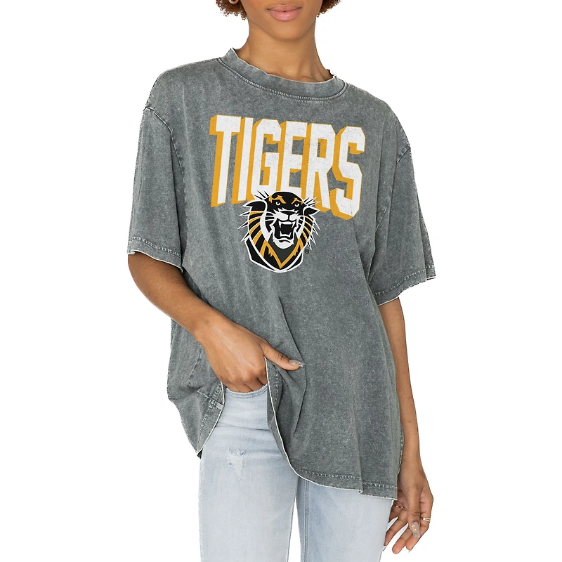 Women's Gameday Couture Gray Fort Hays State Tigers Solid Defense Oversized T-Shirt