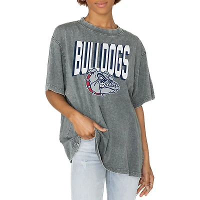 Women's Gameday Couture Gray Gonzaga Bulldogs Solid Defense Oversized T-Shirt