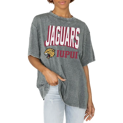 Women's Gameday Couture Gray IUPUI Jaguars Solid Defense Oversized T-Shirt