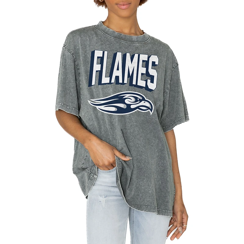 Women's Gameday Couture Gray Liberty Flames Solid Defense Oversized T-Shirt
