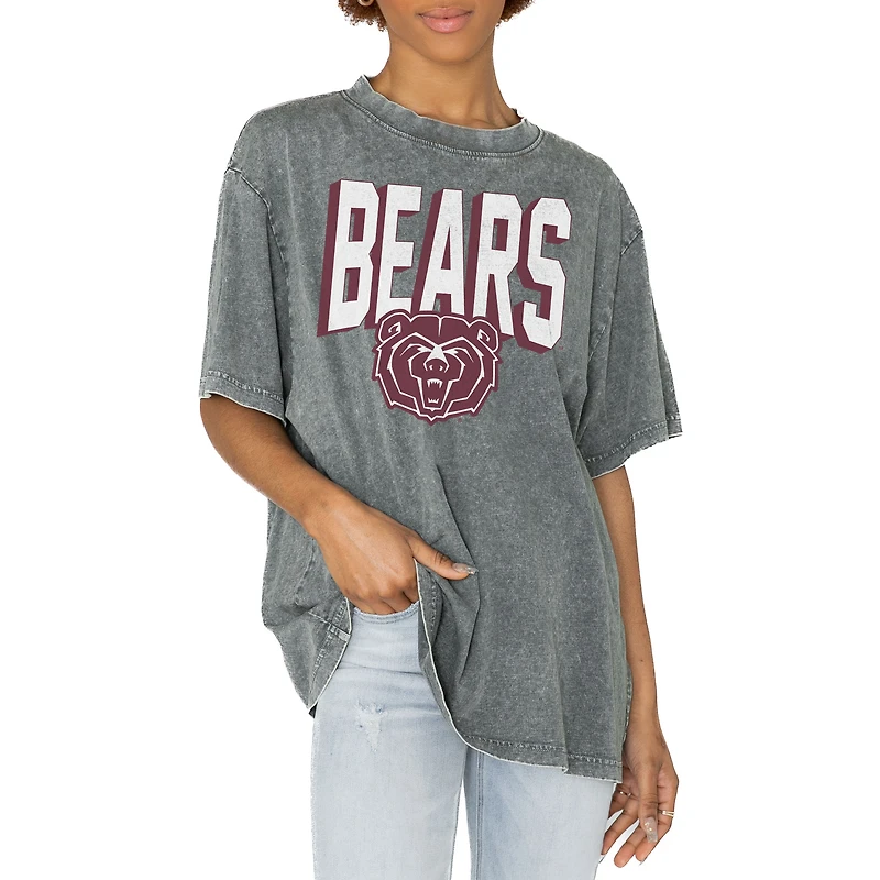 Women's Gameday Couture Gray Missouri State University Bears Solid Defense Oversized T-Shirt