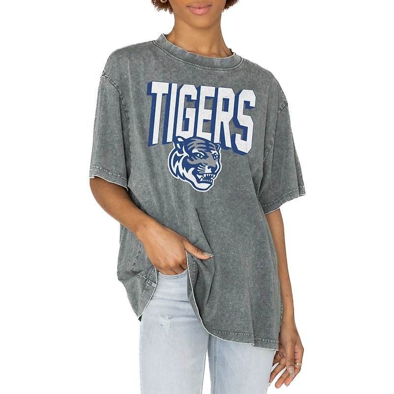 Women's Gameday Couture Gray Memphis Tigers Solid Defense Oversized T-Shirt