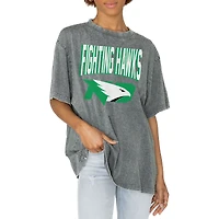 Women's Gameday Couture Gray North Dakota Solid Defense Oversized T-Shirt