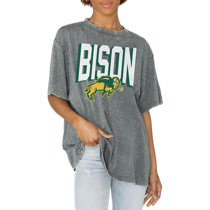 Women's Gameday Couture Gray NDSU Bison Solid Defense Oversized T-Shirt