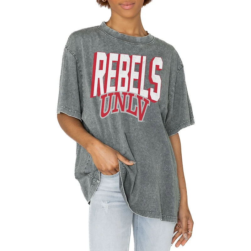Women's Gameday Couture Gray UNLV Rebels Solid Defense Oversized T-Shirt