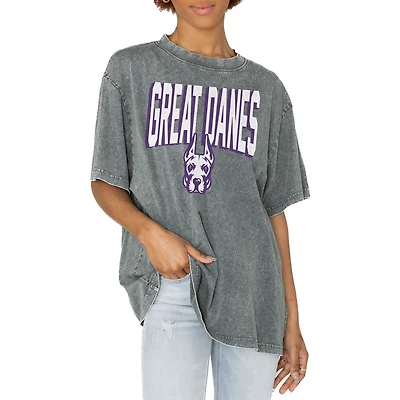 Women's Gameday Couture Gray UAlbany Great Danes Solid Defense Oversized T-Shirt