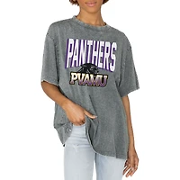 Women's Gameday Couture Gray Prairie View A&M Panthers Solid Defense Oversized T-Shirt