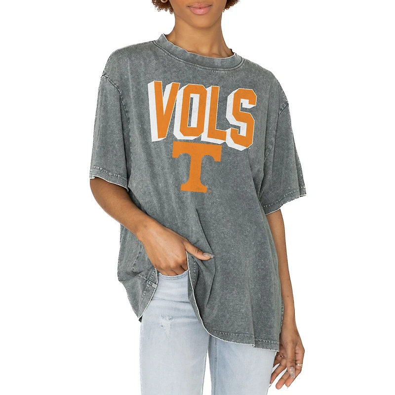 Women's Gameday Couture Gray Tennessee Volunteers Solid Defense Oversized T-Shirt