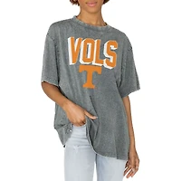 Women's Gameday Couture Gray Tennessee Volunteers Solid Defense Oversized T-Shirt