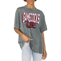 Women's Gameday Couture Gray South Carolina Gamecocks Solid Defense Oversized T-Shirt