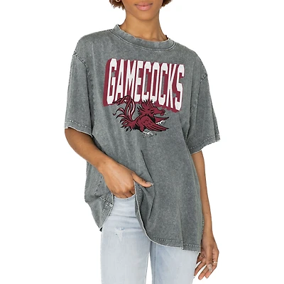 Women's Gameday Couture Gray South Carolina Gamecocks Solid Defense Oversized T-Shirt