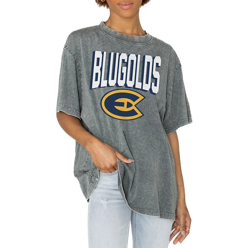 Women's Gameday Couture Gray Wisconsin Eau Claire Blugolds Solid Defense Oversized T-Shirt
