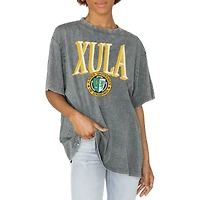 Women's Gameday Couture Gray Xavier University of Louisiana Gold Rush Solid Defense Oversized T-Shirt