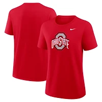 Women's Nike Scarlet Ohio State Buckeyes Primary Logo T-Shirt
