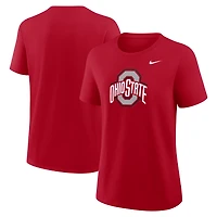 Women's Nike Scarlet Ohio State Buckeyes Primary Logo T-Shirt