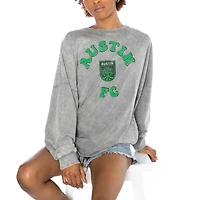 Women's Gameday Couture  Gray Austin FC Faded Design Pullover Sweatshirt