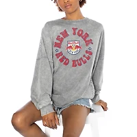 Women's Gameday Couture  Gray New York Red Bulls Faded Design Pullover Sweatshirt