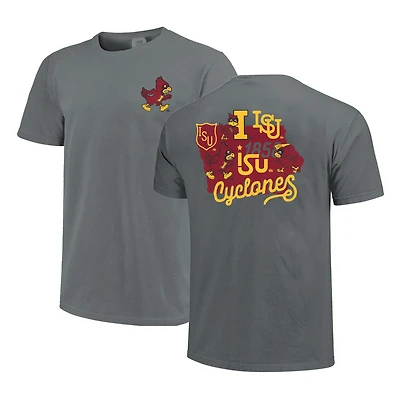 Men's Gray Iowa State Cyclones Vault State Comfort Color T-Shirt