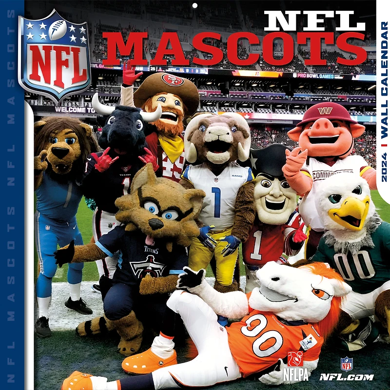 NFL 12" x 12" 2024 Mascots 16-Month Wall Calendar