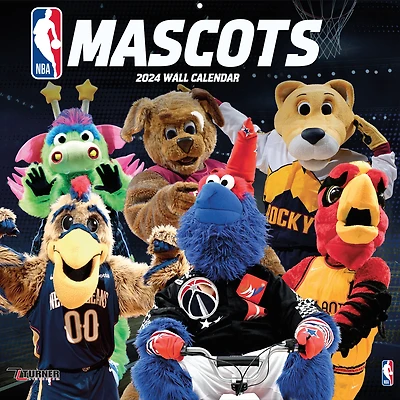 NBA 12" x 12" 2024 Mascots 16-Month Wall Calendar