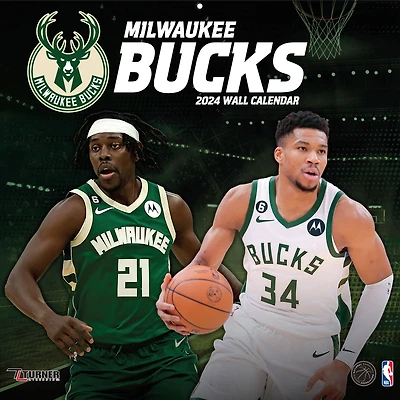 Milwaukee Bucks 2024 12'' x 12'' Team Wall Calendar