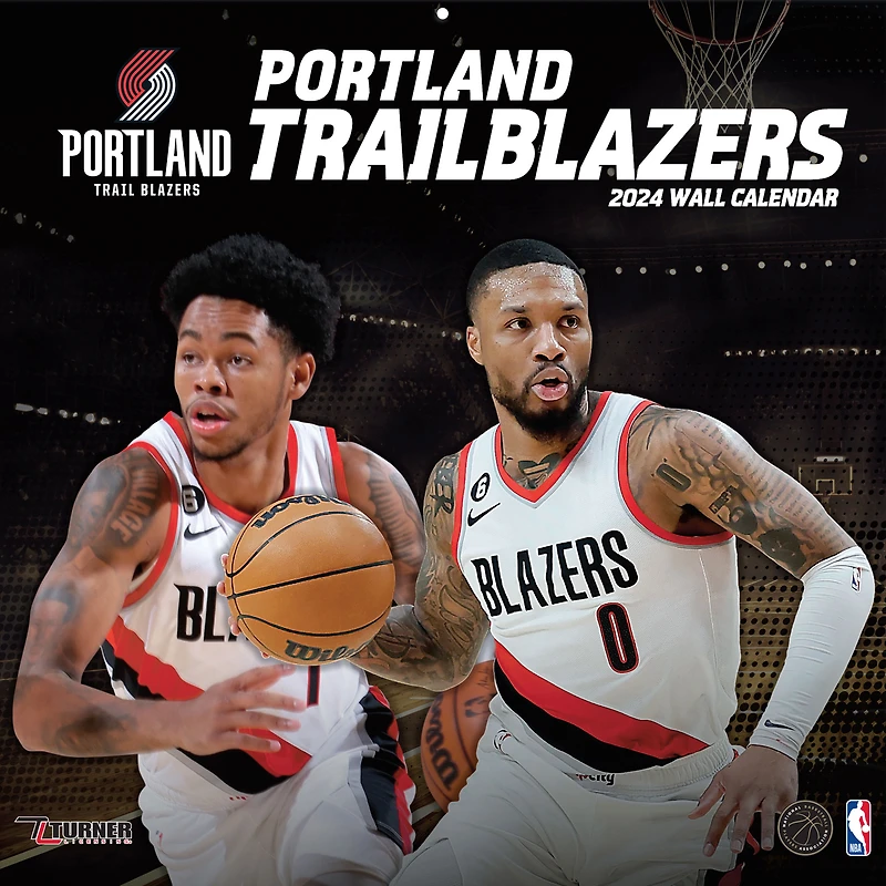 Portland Trail Blazers 2024 12'' x 12'' Team Wall Calendar