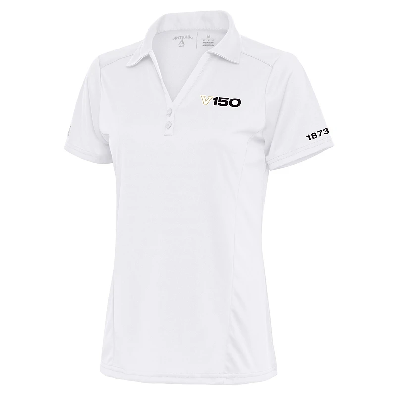 Women's Antigua  White Vanderbilt Commodores 150th Anniversary Tribute Polo