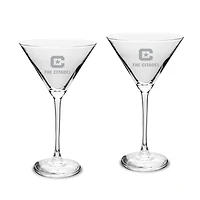 Citadel Bulldogs Two-Piece Traditional 10oz. Martini Glass Set