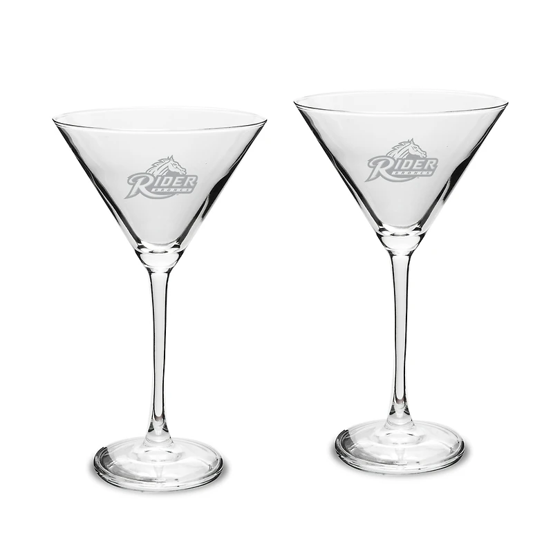 Rider Broncs Two-Piece Traditional 10oz. Martini Glass Set