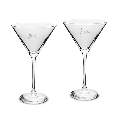 SUNY Delhi Broncos Two-Piece Traditional 10oz. Martini Glass Set