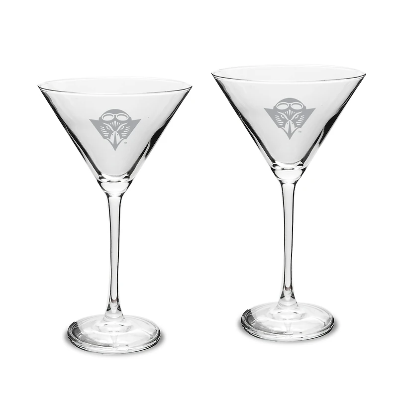 Tennessee-Martin Skyhawks Two-Piece Traditional 10oz. Martini Glass Set