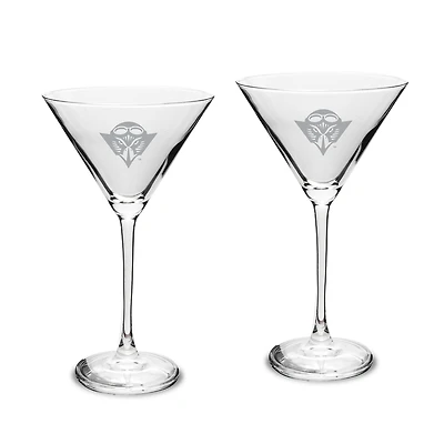 Tennessee-Martin Skyhawks Two-Piece Traditional 10oz. Martini Glass Set