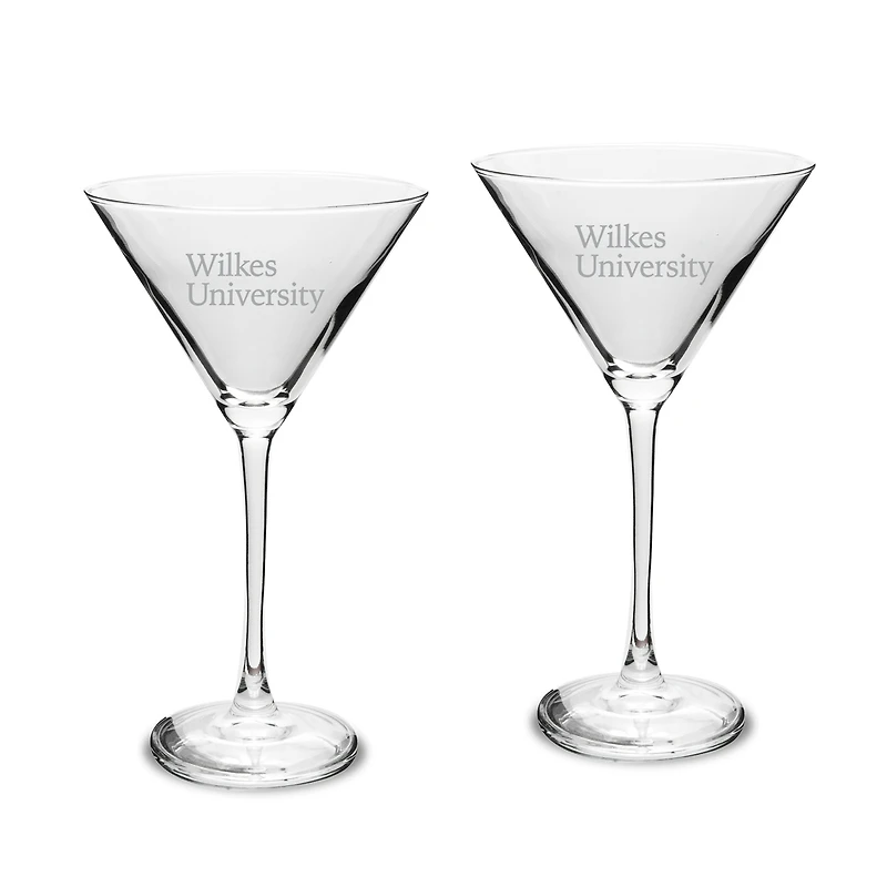 Wilkes Colonels Two-Piece Traditional 10oz. Martini Glass Set
