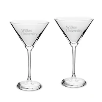 Wilkes Colonels Two-Piece Traditional 10oz. Martini Glass Set