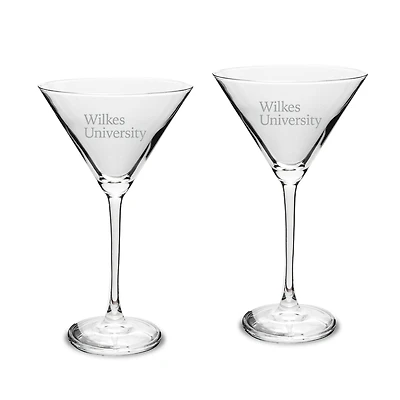 Wilkes Colonels Two-Piece Traditional 10oz. Martini Glass Set