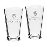 Mount Olive Trojans 16oz. Two-Piece Classic Pub Glass Set