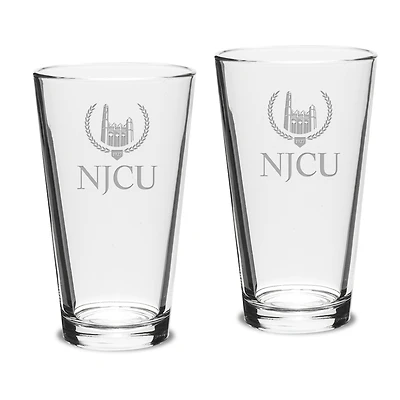 New Jersey City Gothic Knights 16oz. Two-Piece Classic Pub Glass Set