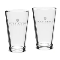 Polk State College Eagles 16oz. Two-Piece Classic Pub Glass Set