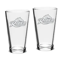 Rider Broncs 16oz. Two-Piece Classic Pub Glass Set