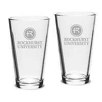 Rockhurst Hawks 16oz. Two-Piece Classic Pub Glass Set