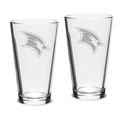 Saginaw Valley State Cardinals 16oz. Two-Piece Classic Pub Glass Set