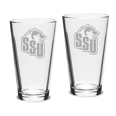 Shawnee State Bears 16oz. Two-Piece Classic Pub Glass Set