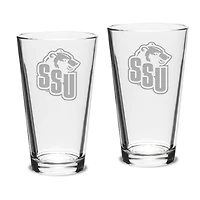 Shawnee State Bears 16oz. Two-Piece Classic Pub Glass Set