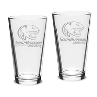 South Alabama Jaguars 16oz. Two-Piece Classic Pub Glass Set