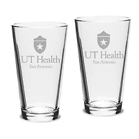 Texas Health San Antonio 16oz. Two-Piece Classic Pub Glass Set